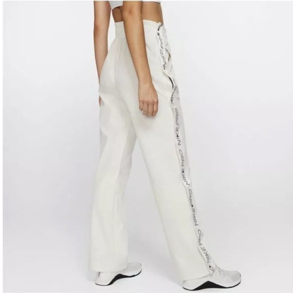 New NIKE WOMEN’S XXL PRO TEAR AWAY PANTS Loose Bone Ivory Workout - Picture 4 of 10